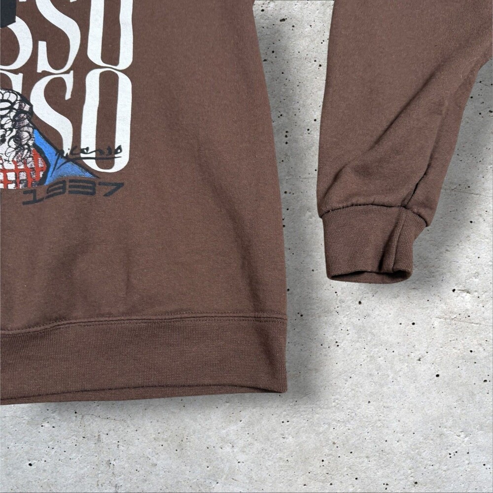 Pablo Picasso Art Sweatshirt Brown Bowery Supply Co Femme Au Beret Medium M Tee - Picture 7 of 10